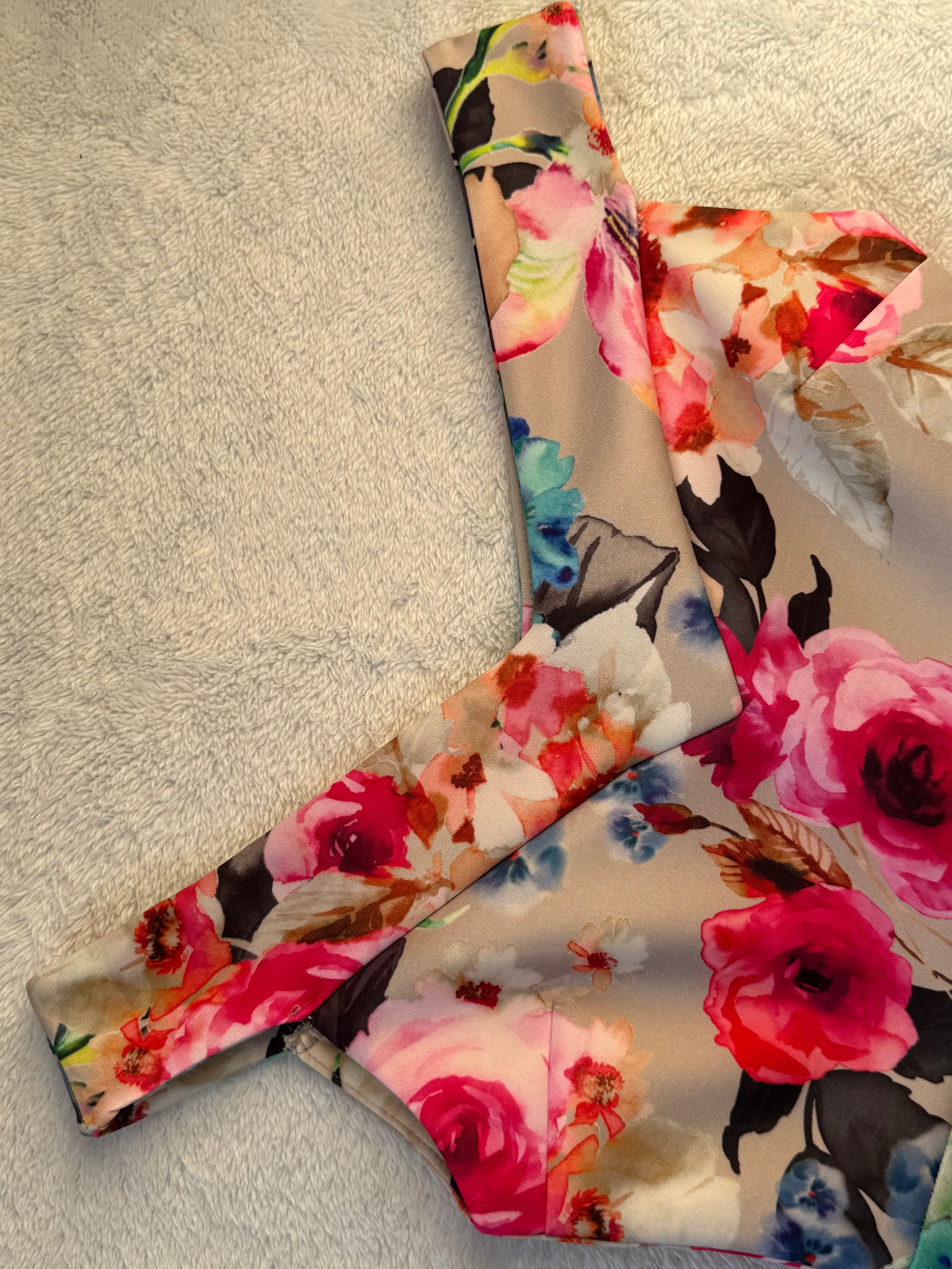 ASOS Floral Print Cowl Neck Bodycon Dress | UK 4 (Extra Small)