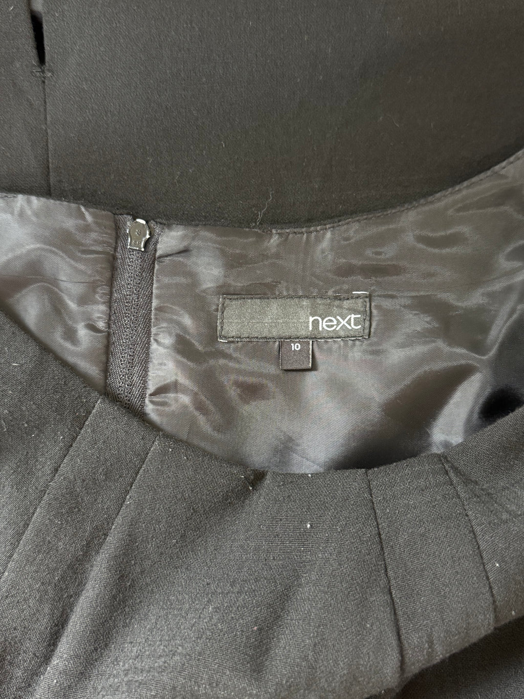 NEXT Black Sleeveless Woven Pencil Dress | UK 10 (Preloved)