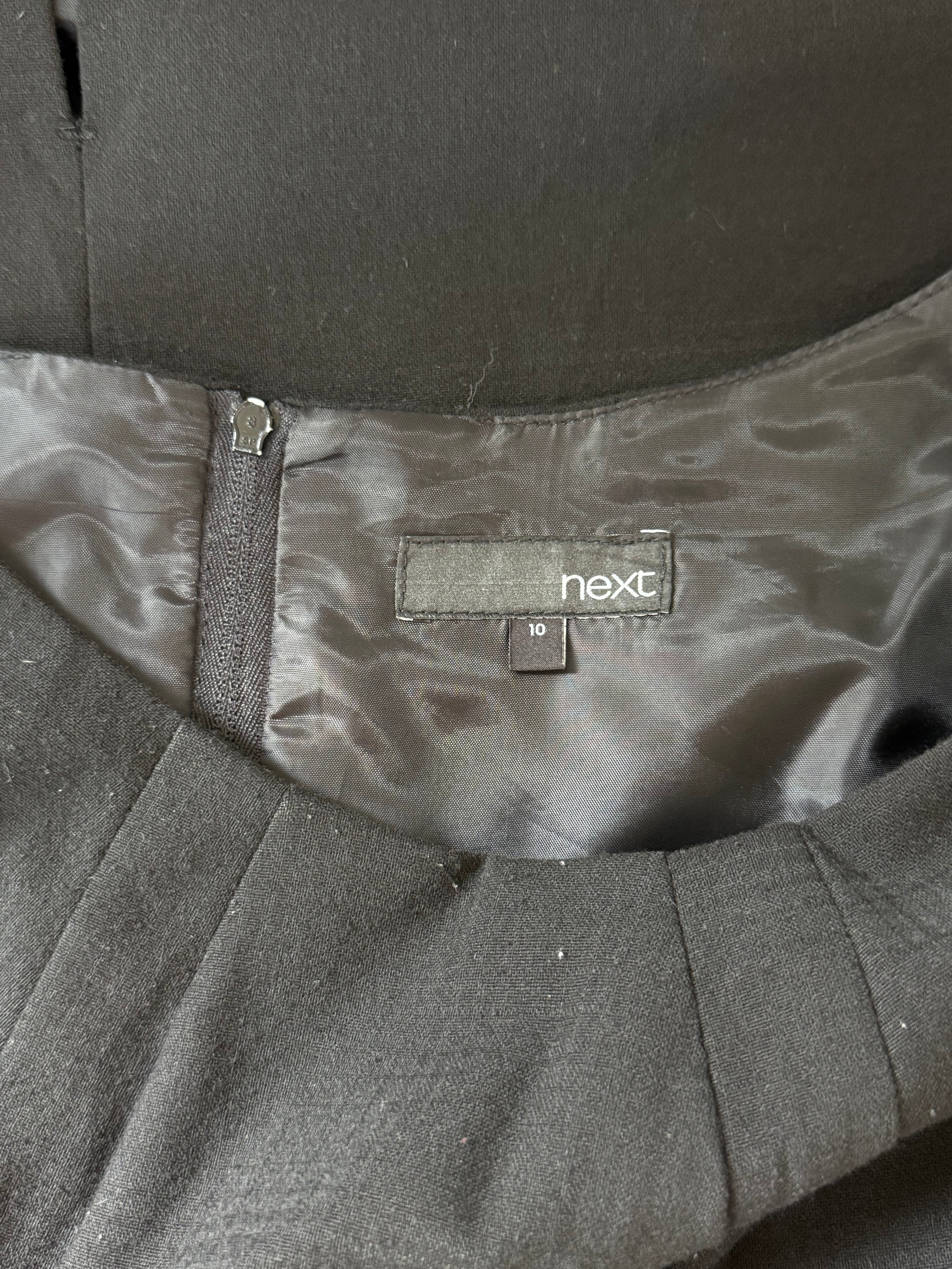 NEXT Black Sleeveless Woven Pencil Dress | UK 10 (Preloved)