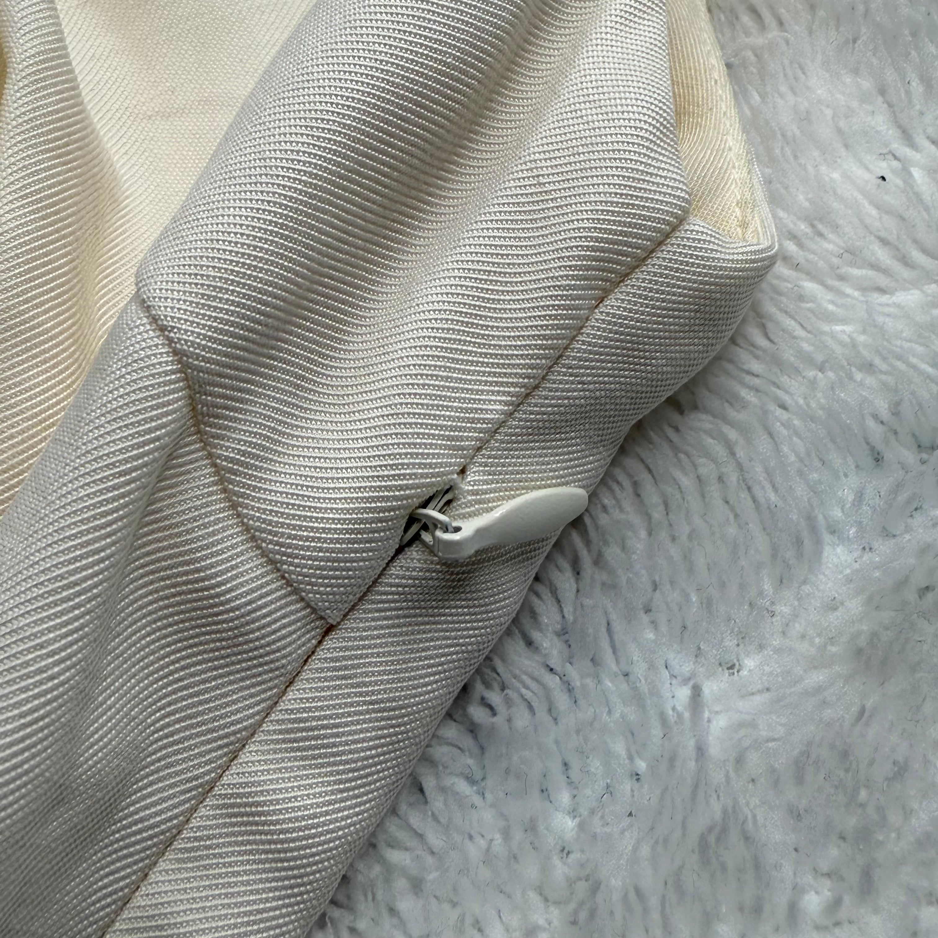 Mango White Linen V-Neck Mini Dress