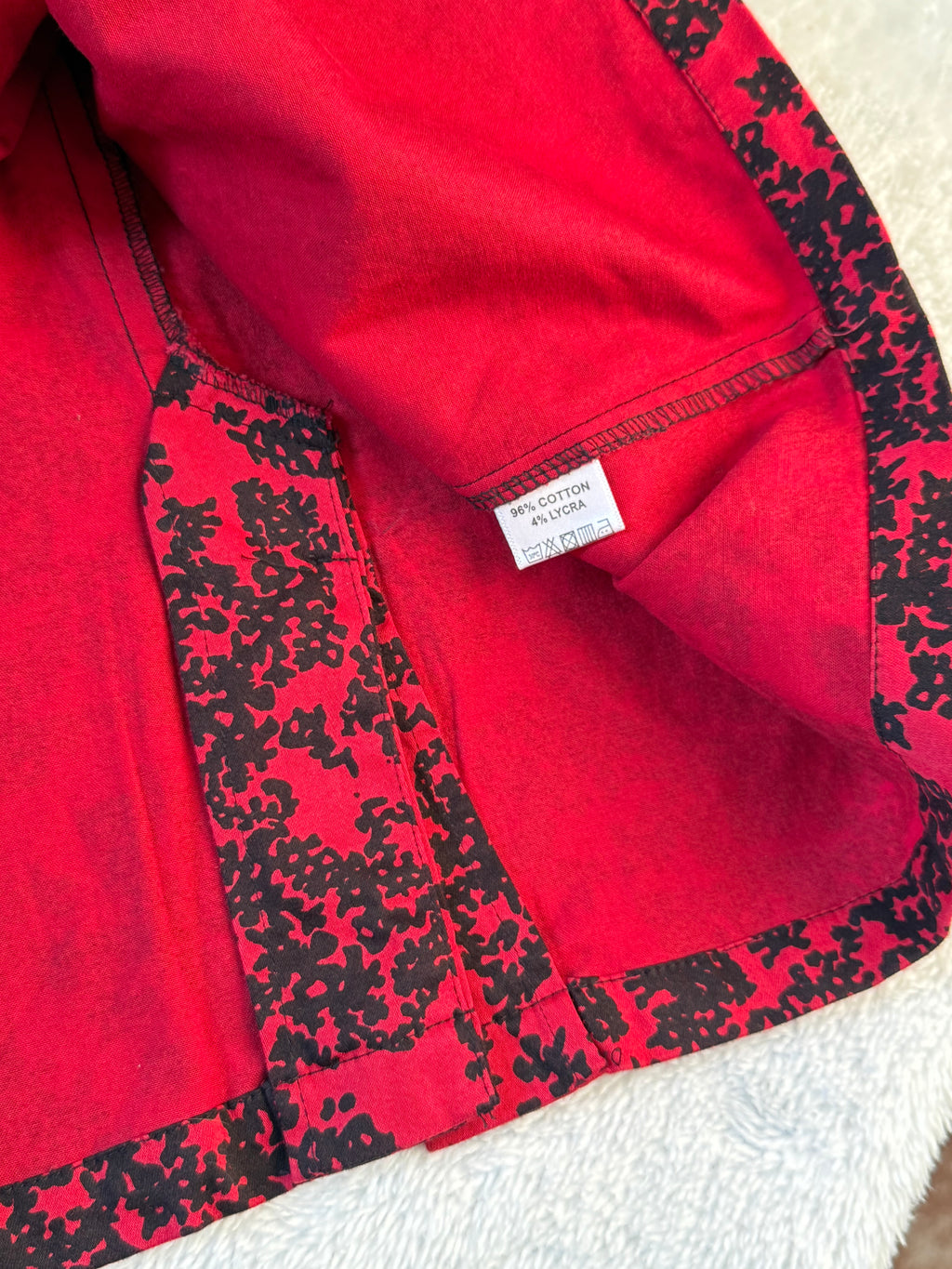 Adini Red & Black Print Sleeveless Dress | MEDIUM