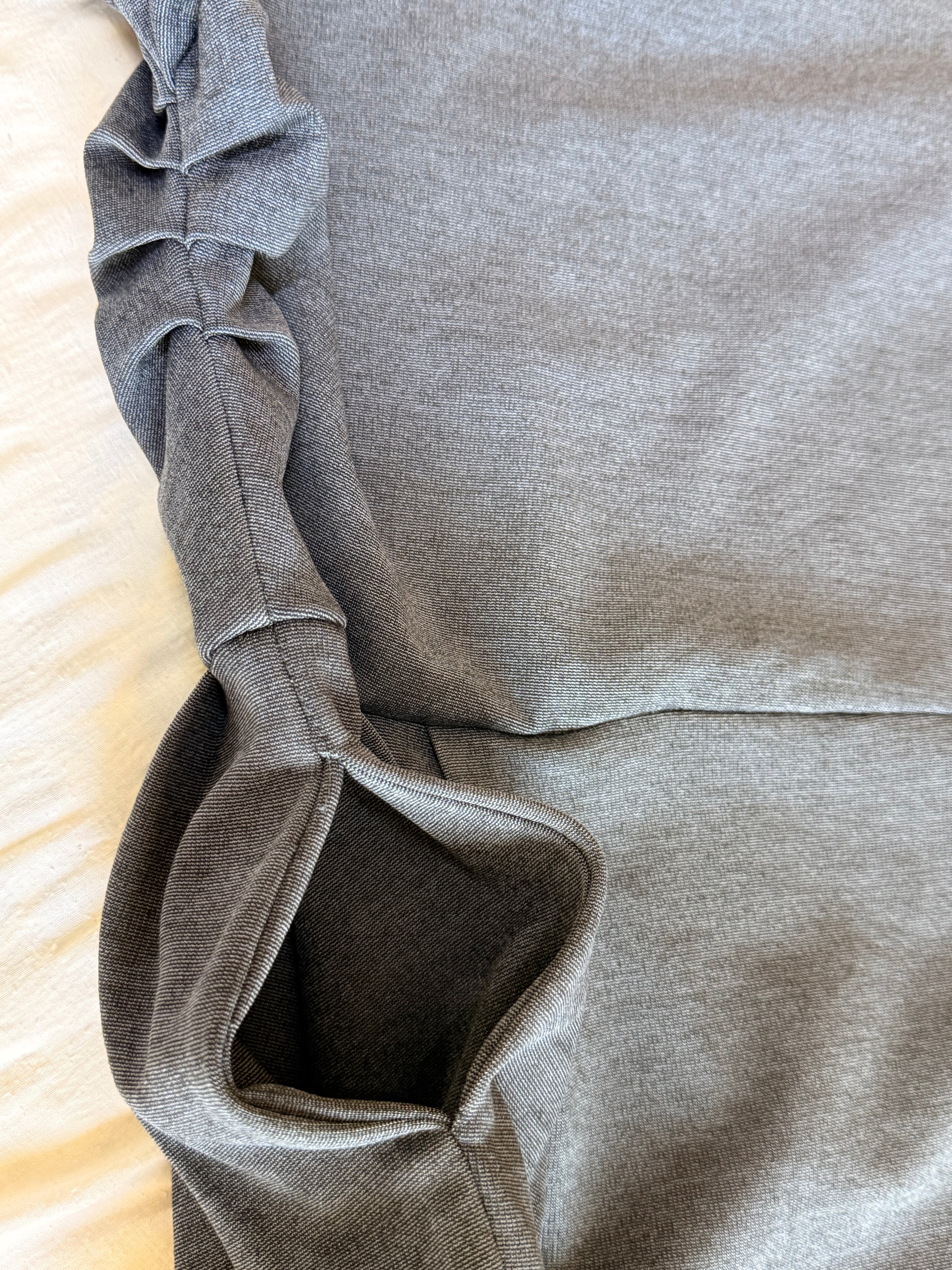 Loop Grey Ruched Side Mini Shift Dress | Large