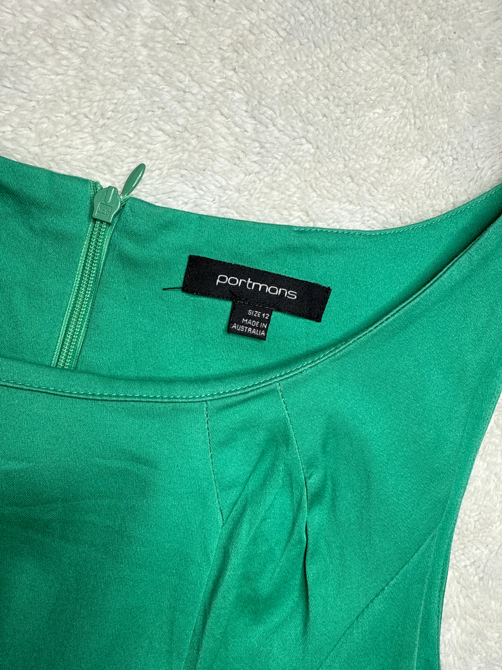 Portmans Green Pleated Dress (Large)