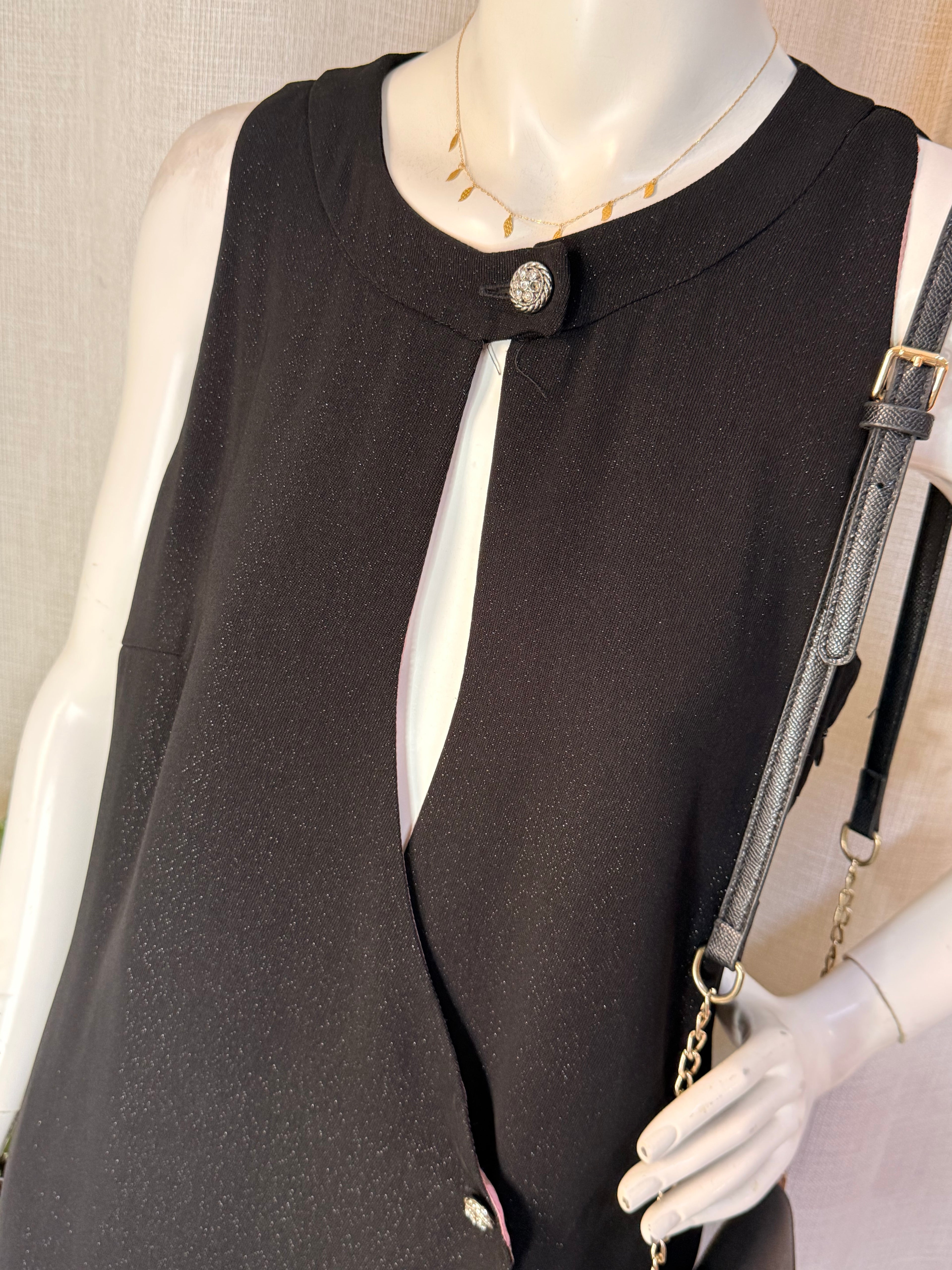 Jotelle Black Sleeveless Long Dress – Size 2XL | Elegant Modest Occasion Dress