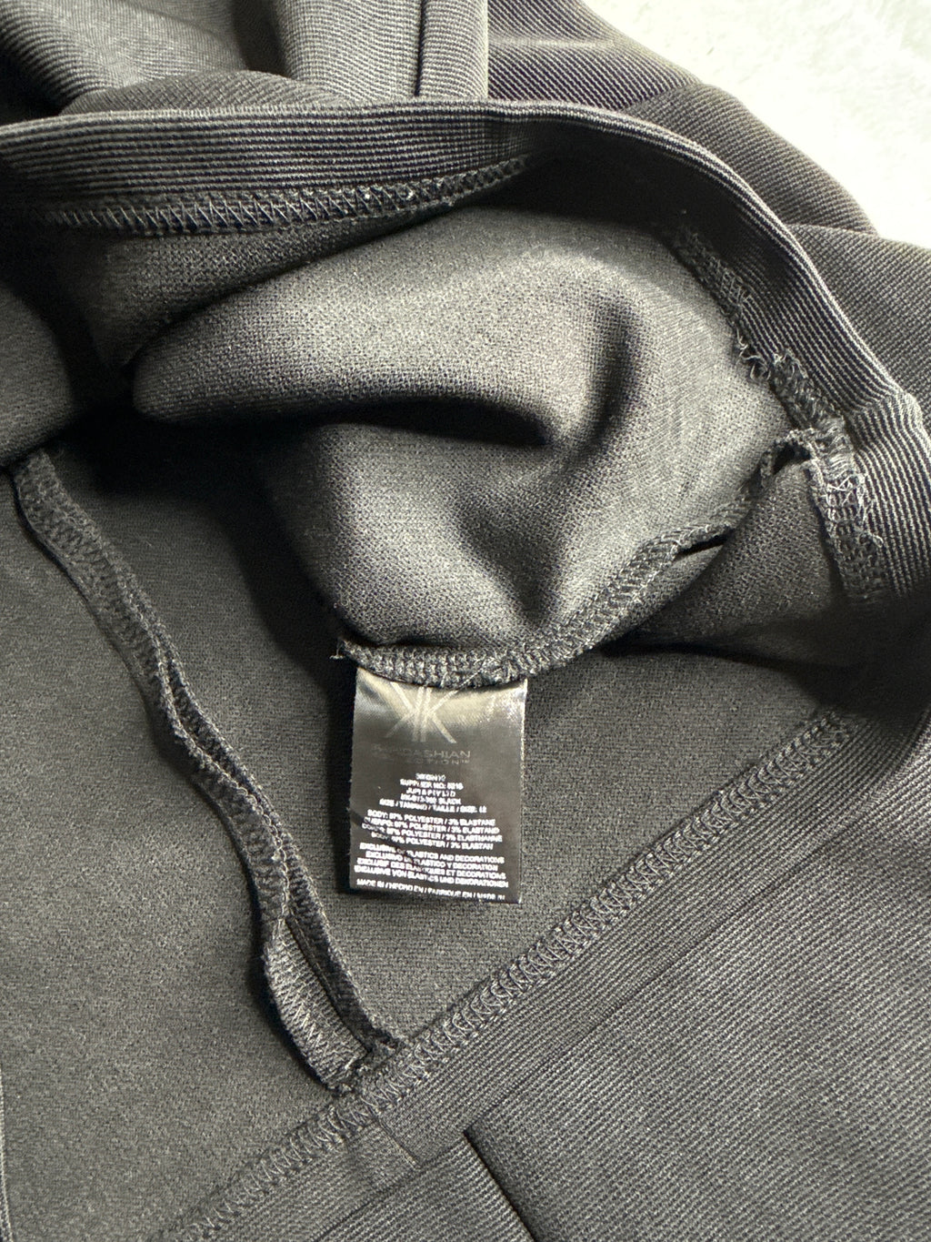 Kardashian Kollection Black Bodycon Dress (UK 12 / L)