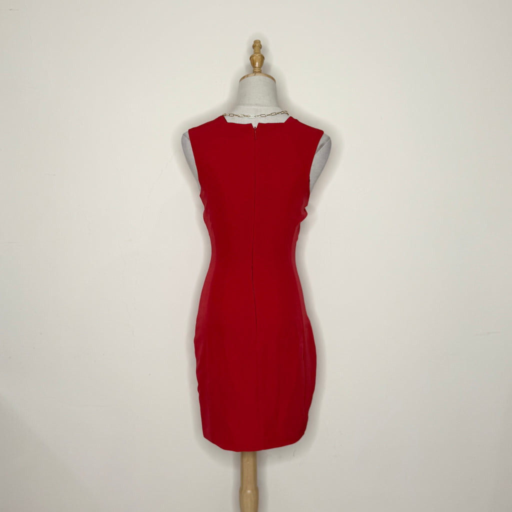 Mango Basics Red Mini Dress