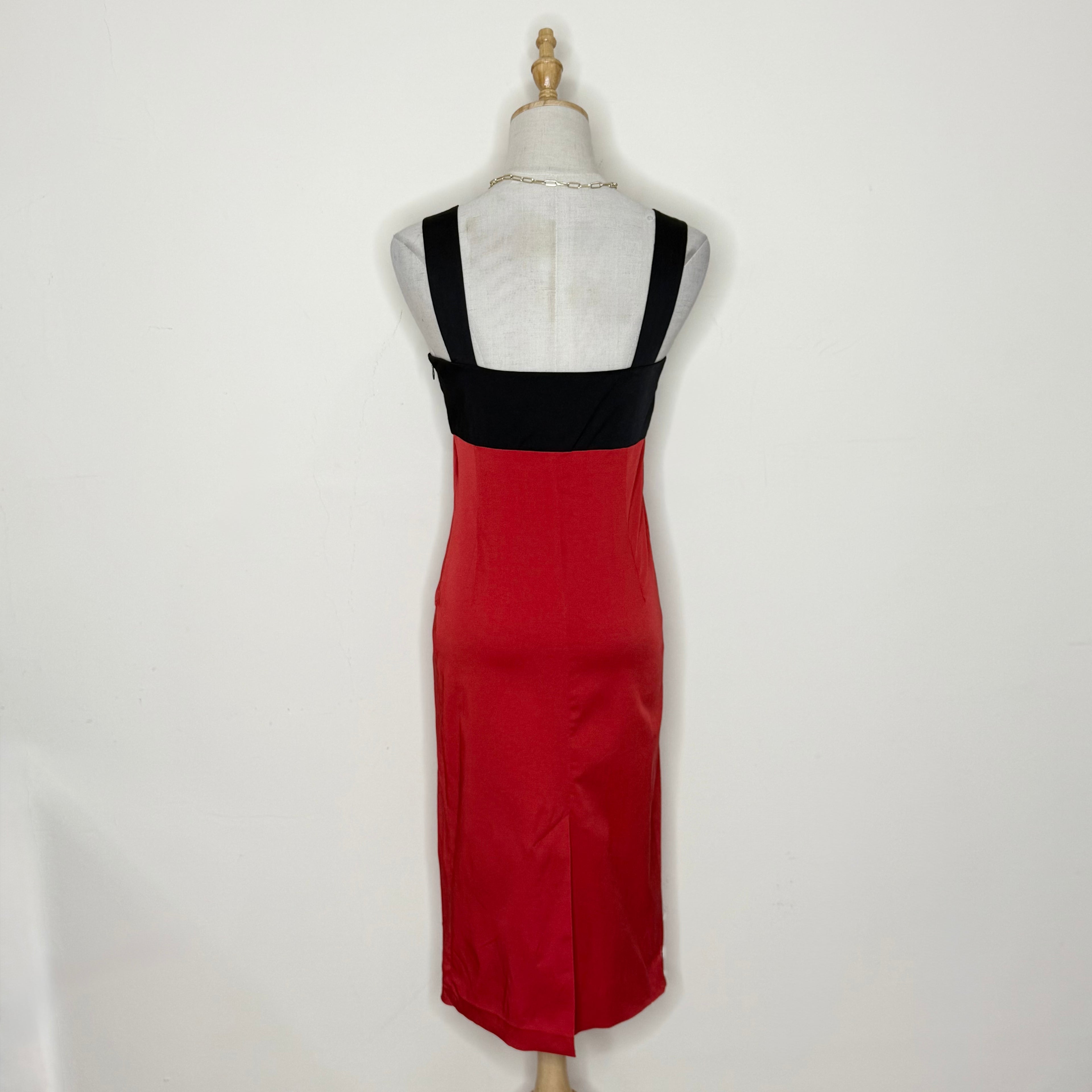 Zara Basic Color-Block Midi Dress