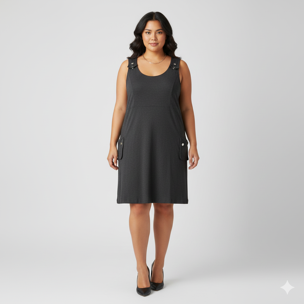 🌟 Everyday Essential: Premium Knit Casual Dress (Bust 38")