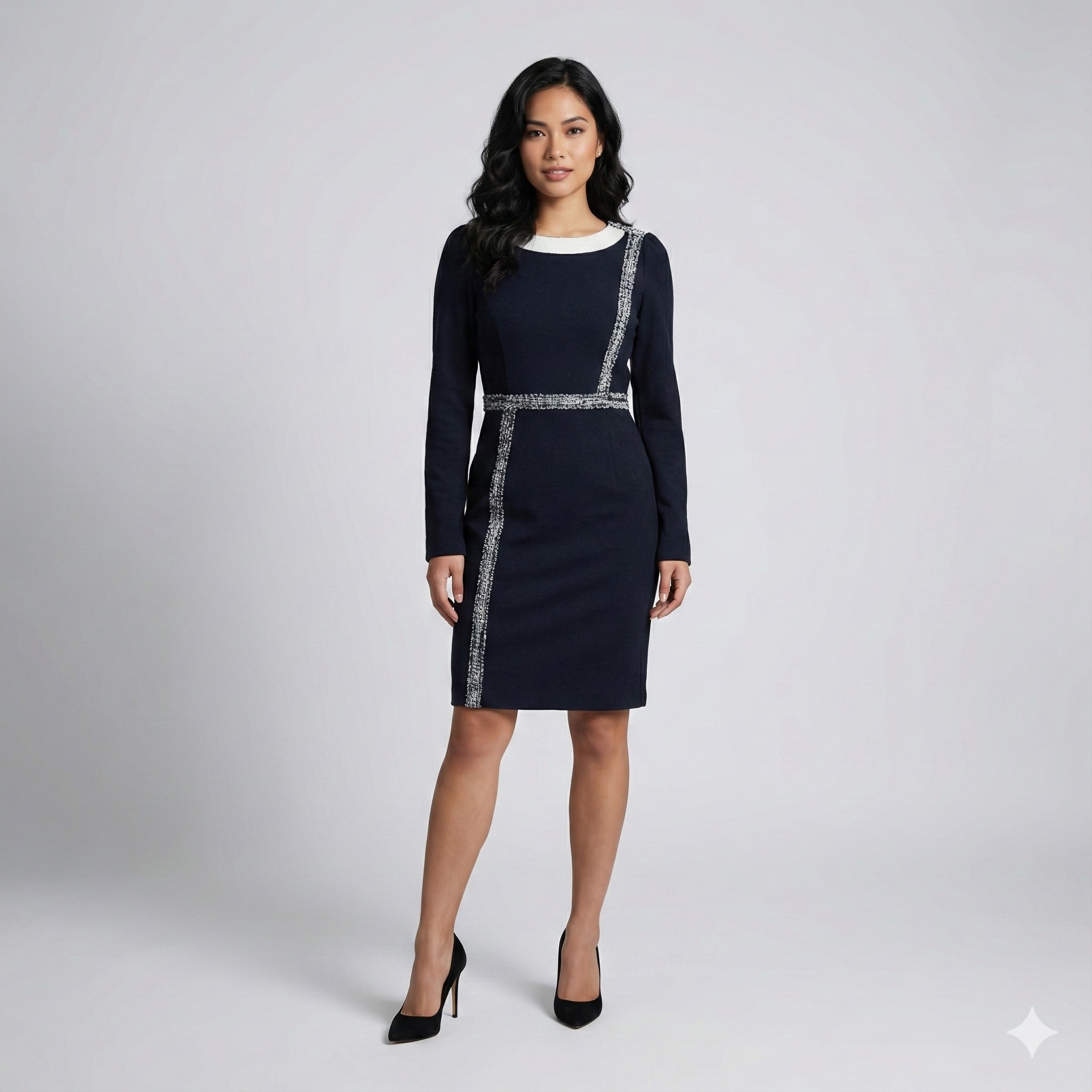 🧵 Tailored Chic: JOBIS Color-Block Sheath Dress (UK 14)