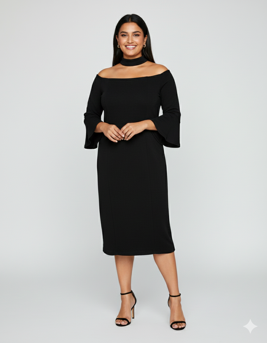 🌟 Chic Comfort: 3RD LOVE Preloved Off-Shoulder Dress