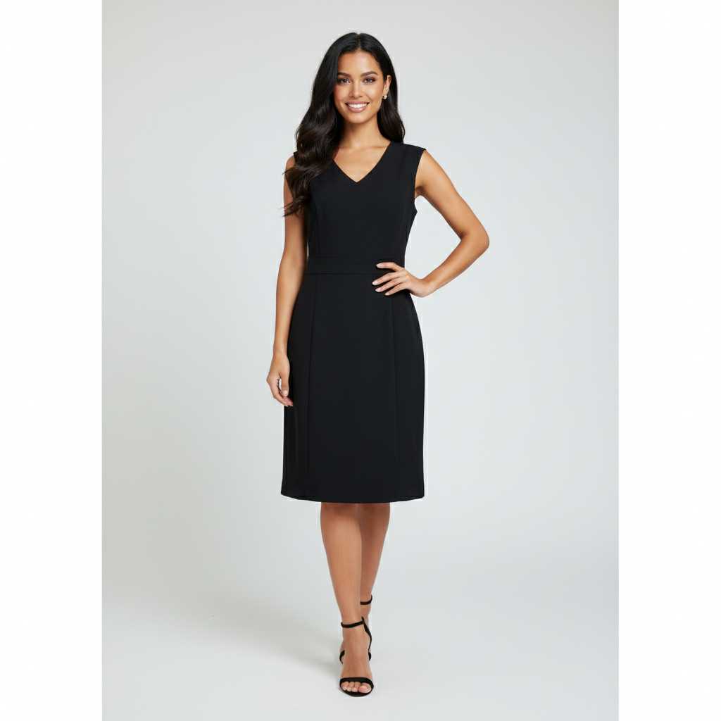 Target Collection Black V-Neck Sheath Dress | UK 12