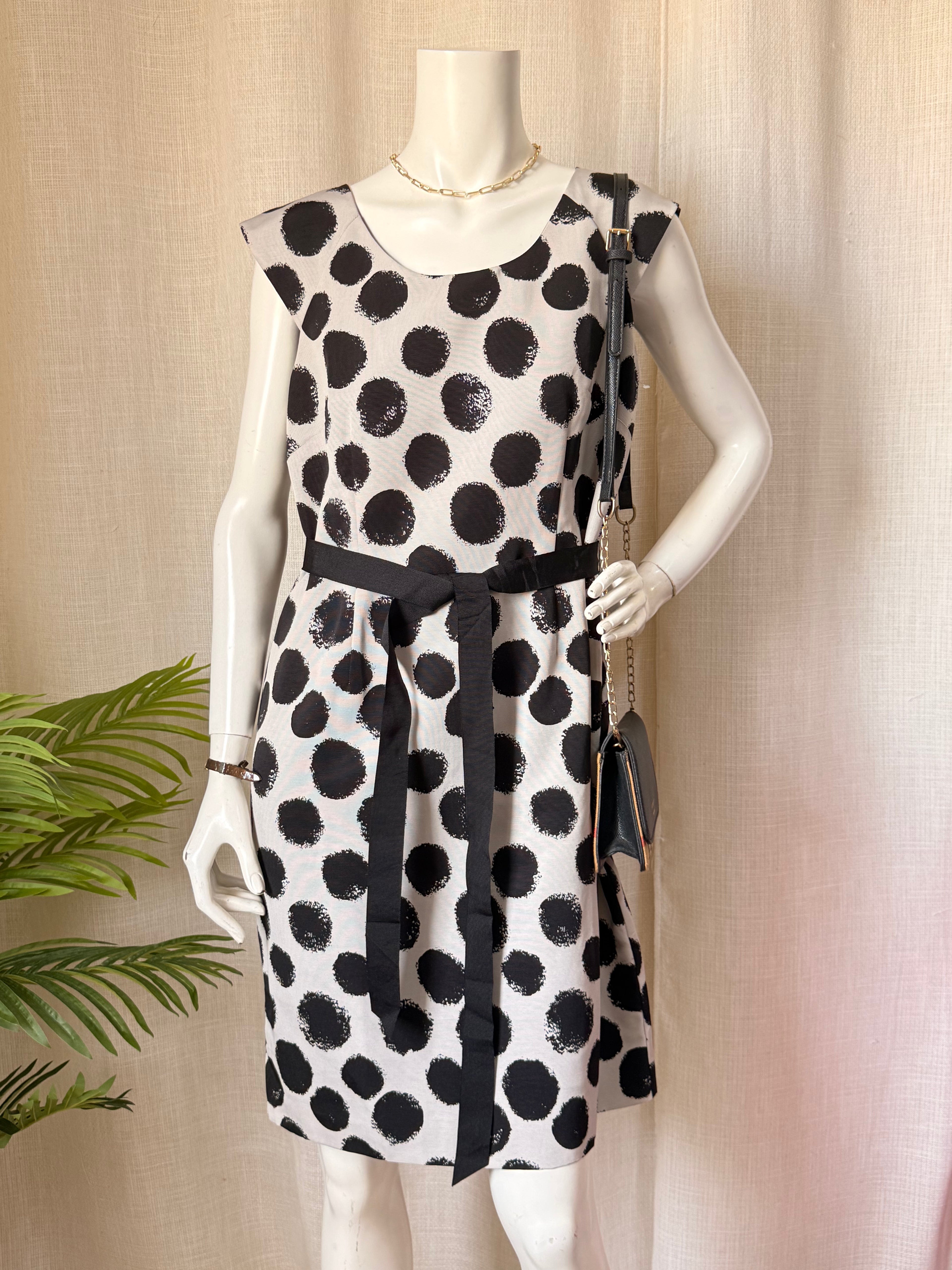 Precis Black & White Polka Dot Dress (XL)