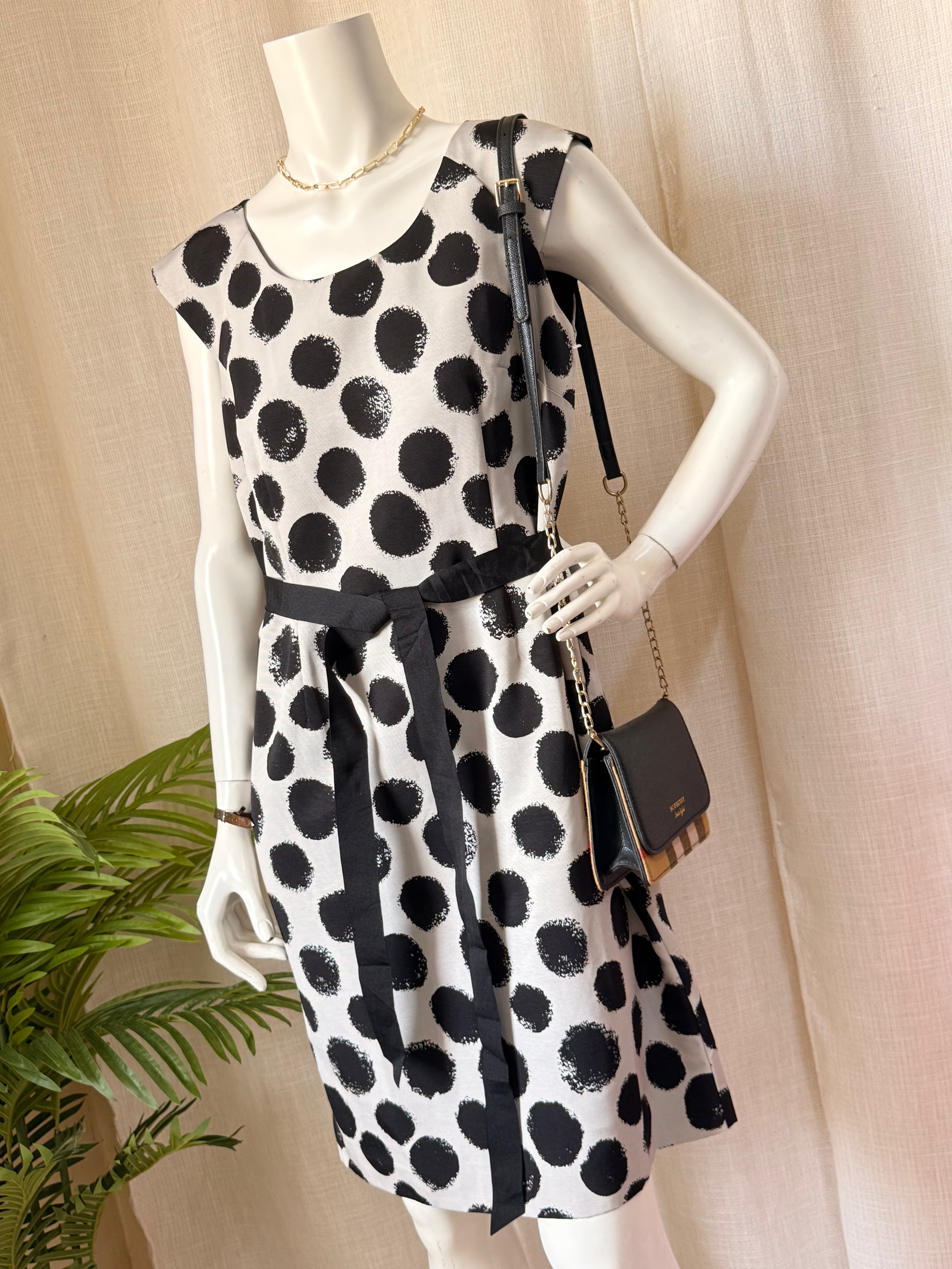 Precis Black & White Polka Dot Dress (XL)