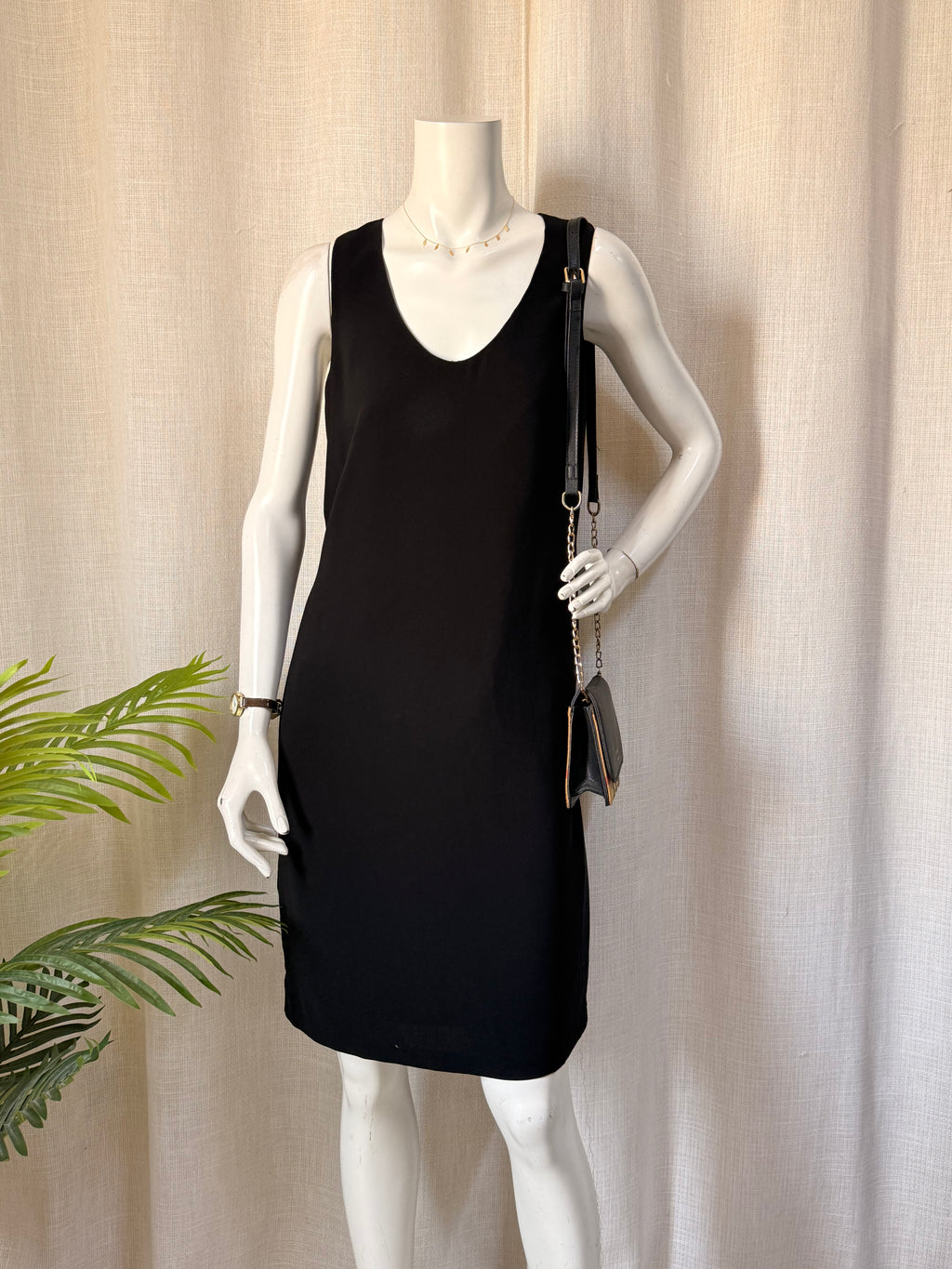 EQUIPMENT Vintage Sleeveless Black Shift Dress - Classic LBD (Size AU 14 / Medium-Large)