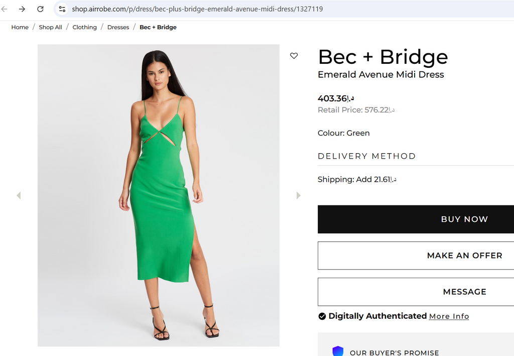 Bec + Bridge Cutout Midi Dress | UK 10