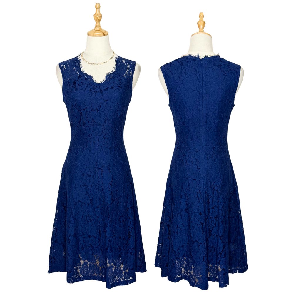Target Collection Navy Blue Lace A-line Dress (Medium)