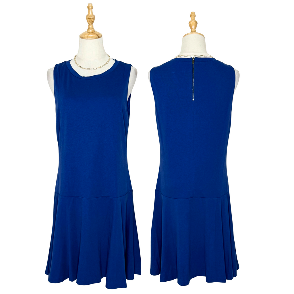 Mango Navy Blue Drop-Waist Mini Dress (US M / EUR L)