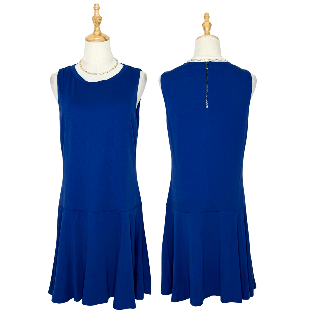 Mango Navy Blue Drop-Waist Mini Dress (US M / EUR L)