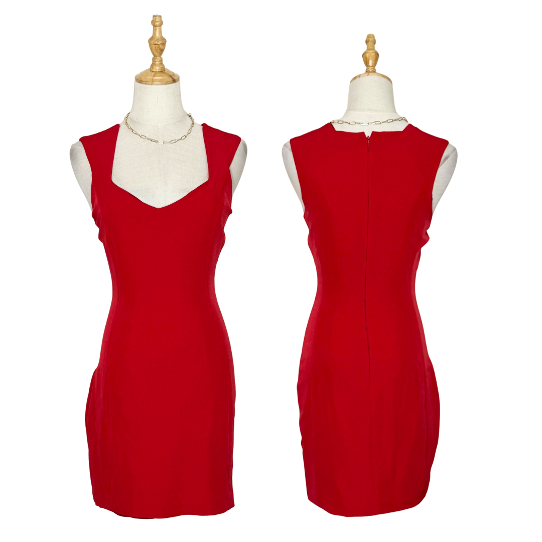Mango Basics Red Mini Dress (EUR XS / US 2)