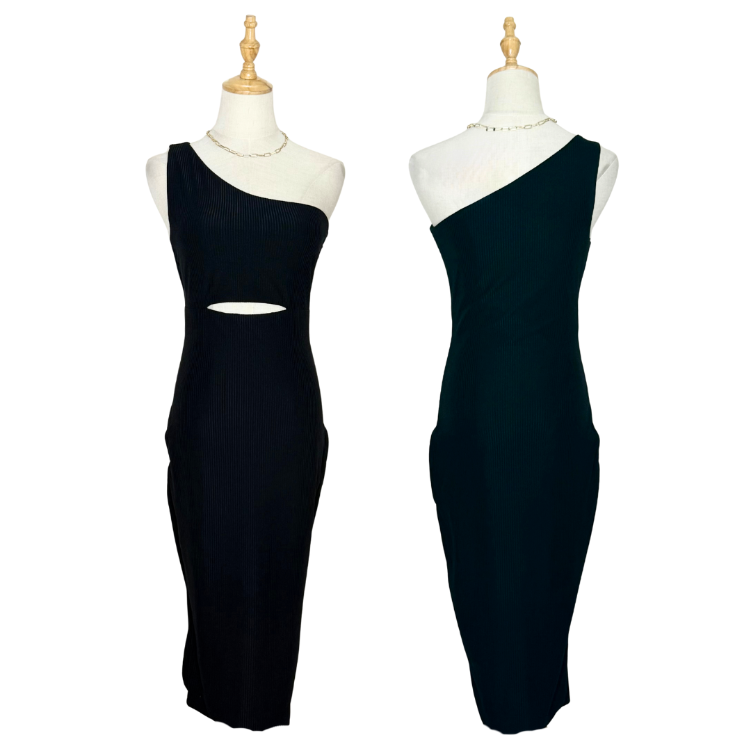 Kookai Black Cut-out Midi Dress (Medium)