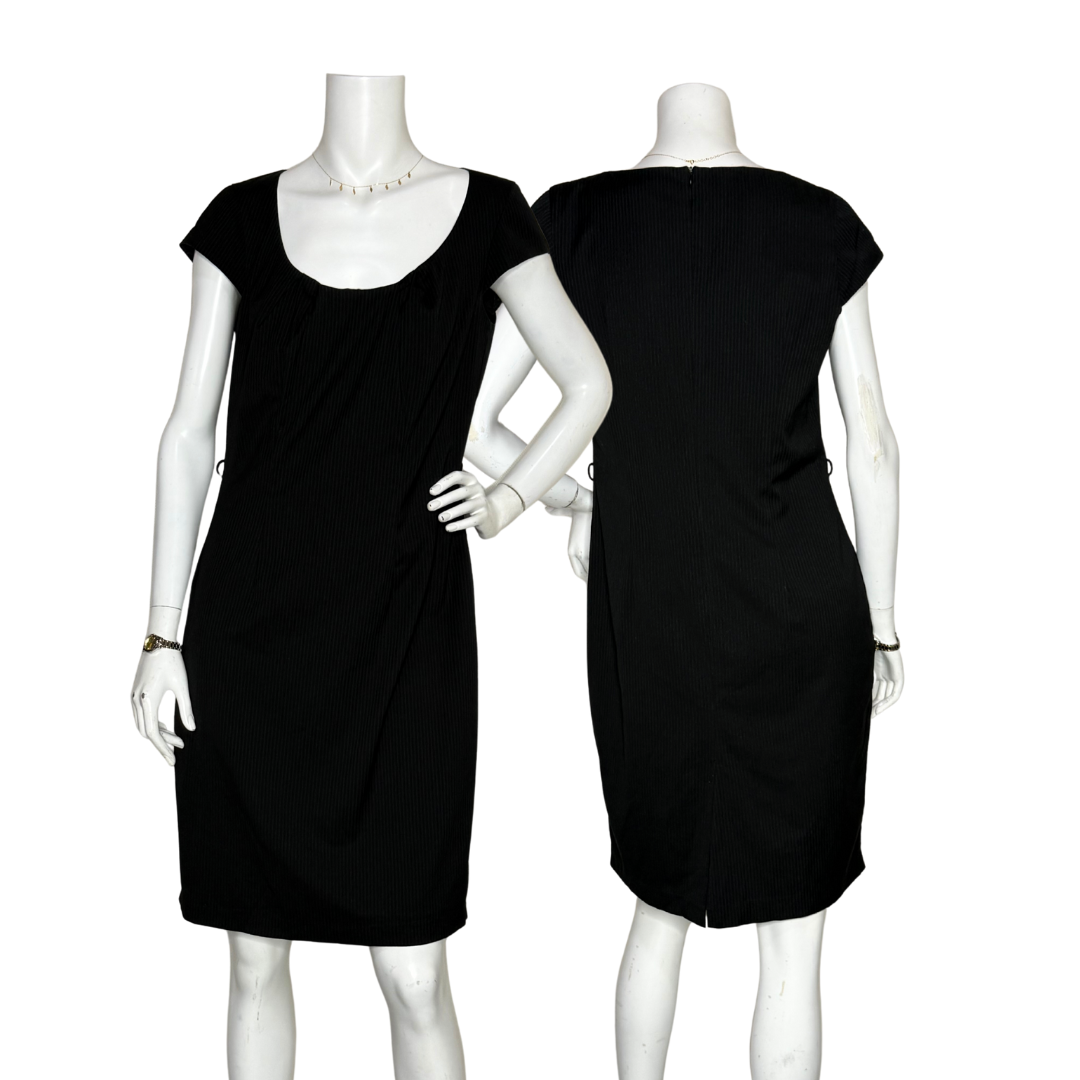 Target Black Cap-Sleeve Dress (UK 12 / L)