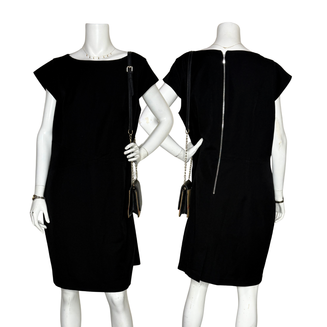 Target Black Cap-Sleeve Dress (UK 20 / 2XL)