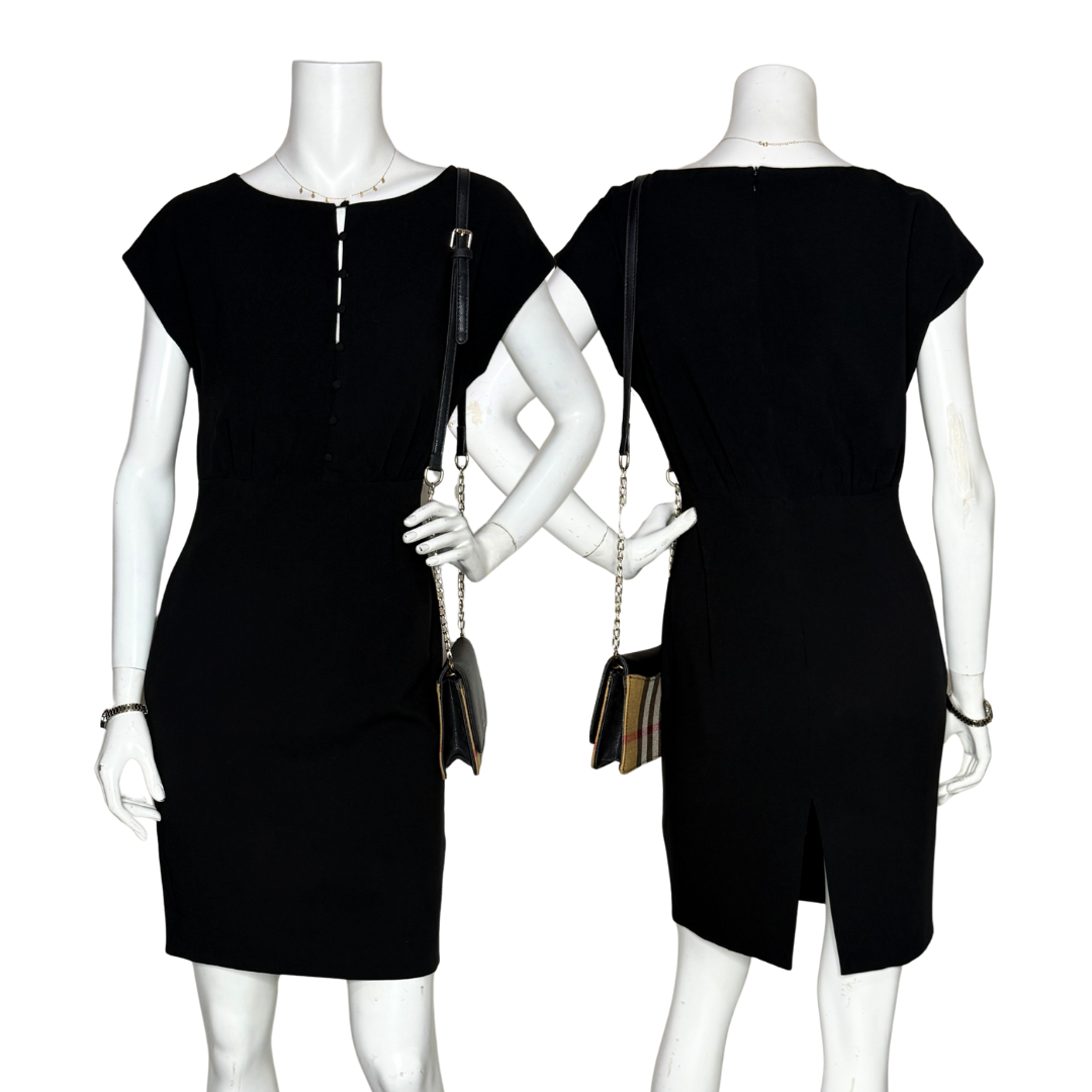 French Connection Black Mini Dress (UK 8 / S)