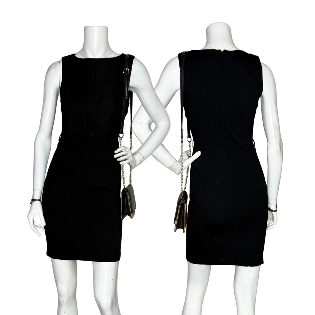 Mango Black Sleeveless Mini Dress (Small)