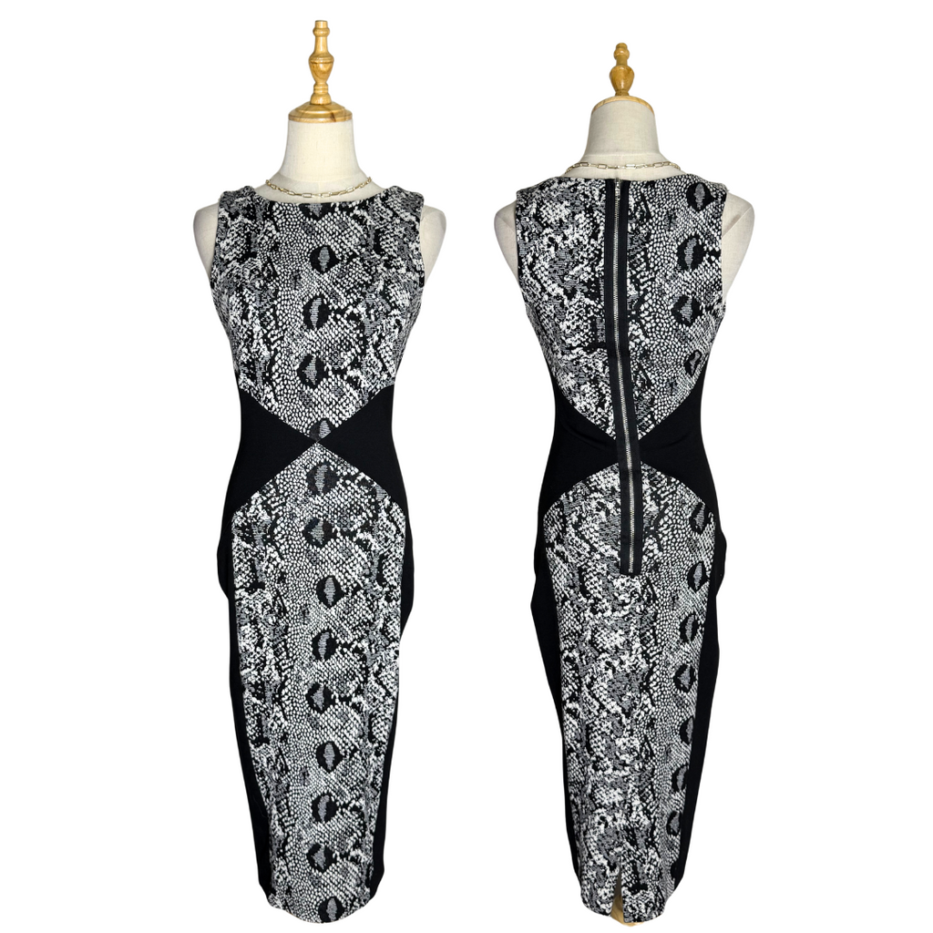 ASOS Snakeskin Print Sheath Dress | UK 10 (XS - S)