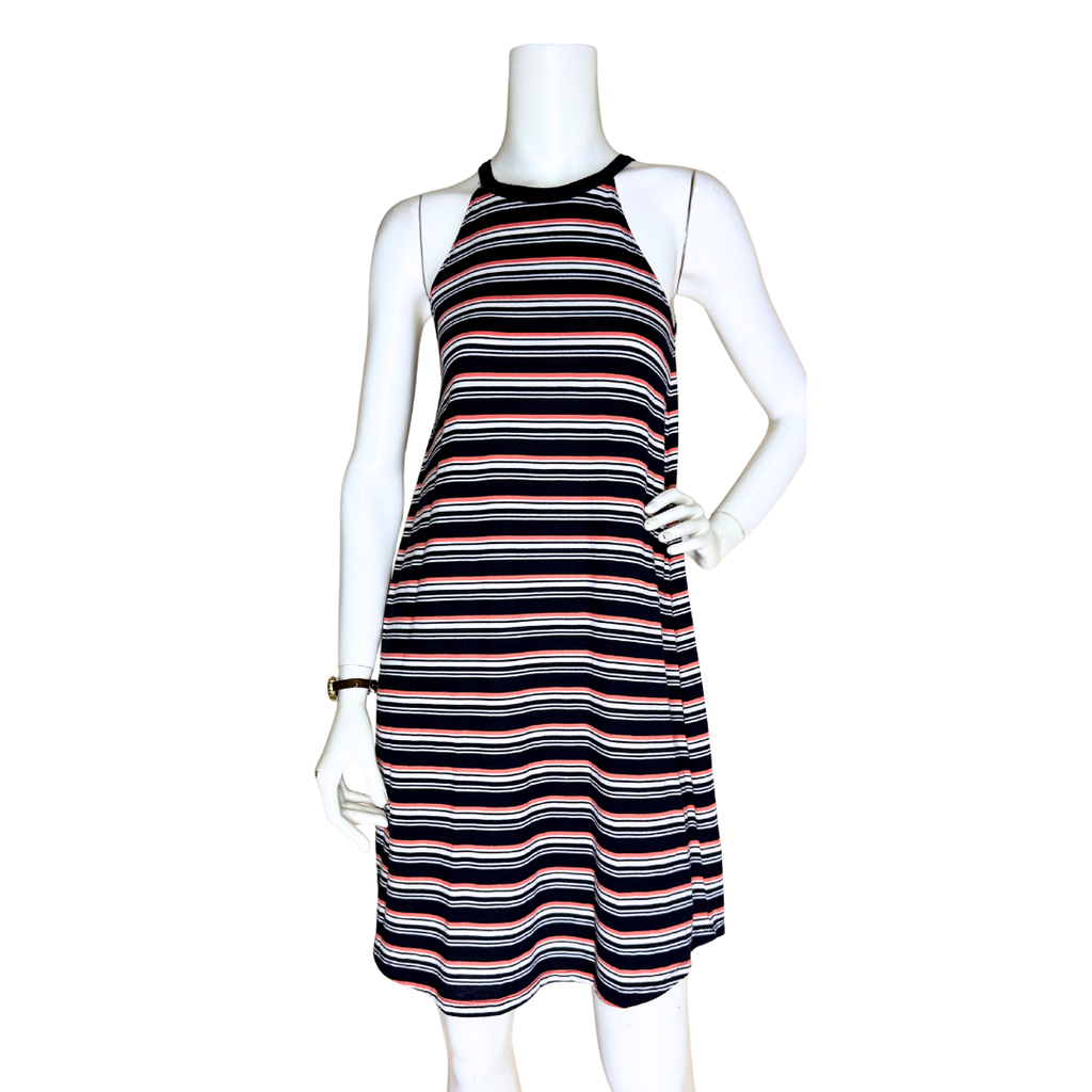 Striped Halter Neck Dress (Small)