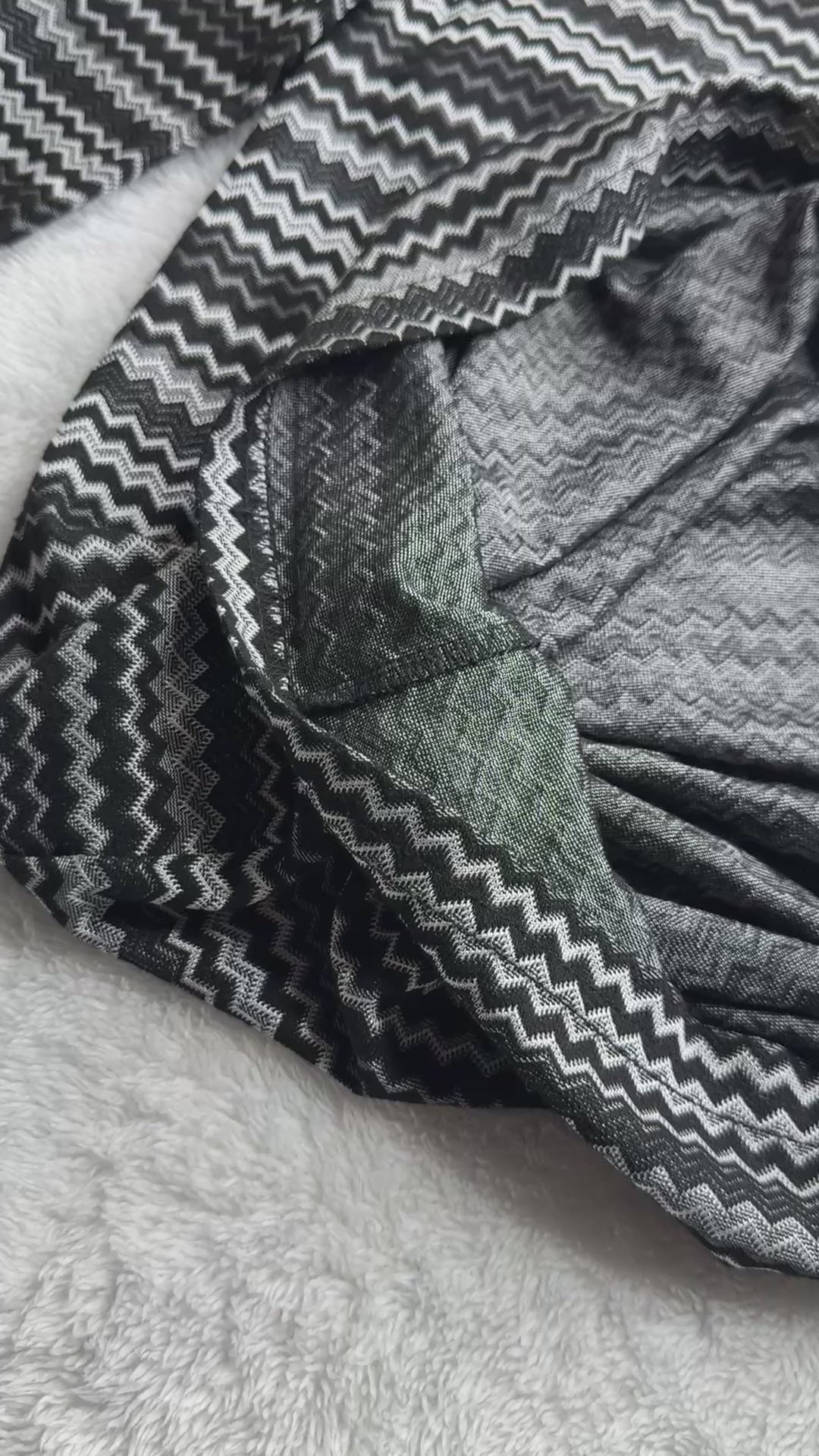 Joseph Ribkoff Black & White Zigzag Print Dress