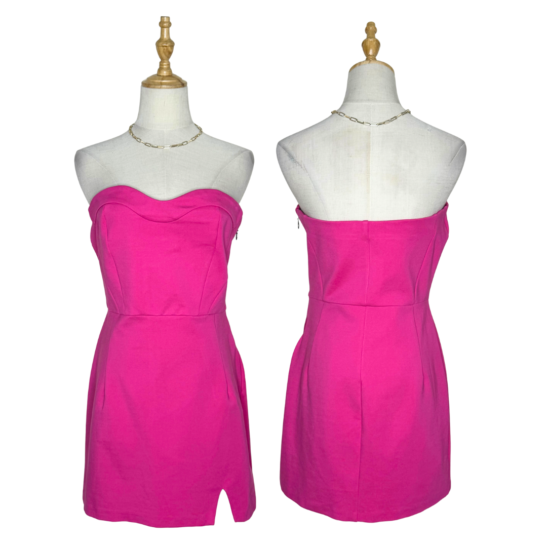 Hollister California Fuchsia Strapless Mini Dress (Medium)